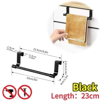 WallMounted Kitchen Towel Rack  NoDrill SpaceSaving Dishcloth Holder 0