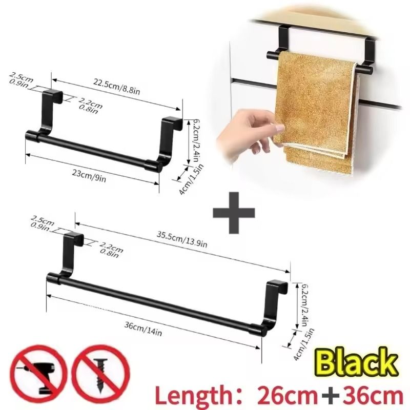 WallMounted Kitchen Towel Rack  NoDrill SpaceSaving Dishcloth Holder 13