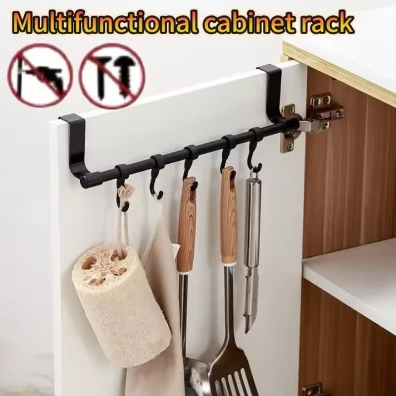 WallMounted Kitchen Towel Rack  NoDrill SpaceSaving Dishcloth Holder 6
