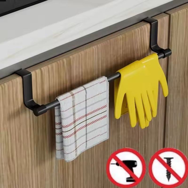 Wall-Mounted Kitchen Towel Rack – No-Drill Space-Saving Dishcloth Holder