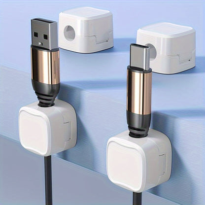 Self Adhesive Cord Holder, Magnetic Cable Clip Organizer, Hidden Charging Cable Support, Anti Slip Cable Holder