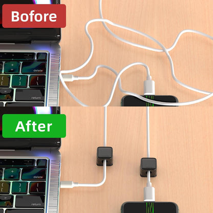 18pcs Self Adhesive Cord Holder Magnetic Cable Clip Organizer Hidden Charging Cable Support Anti Sl