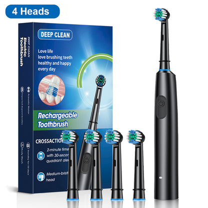 Electric Toothbrush for Adults Rotating, Electric Toothbrushes with Soft Brush Heads, Electric Toothbrush Rotary