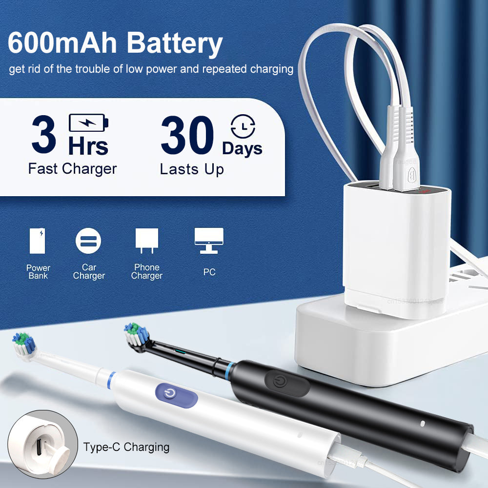Electric Toothbrush For Adults Rotating Electric Toothbrushes With Soft Brush Heads Electric Toothb 4