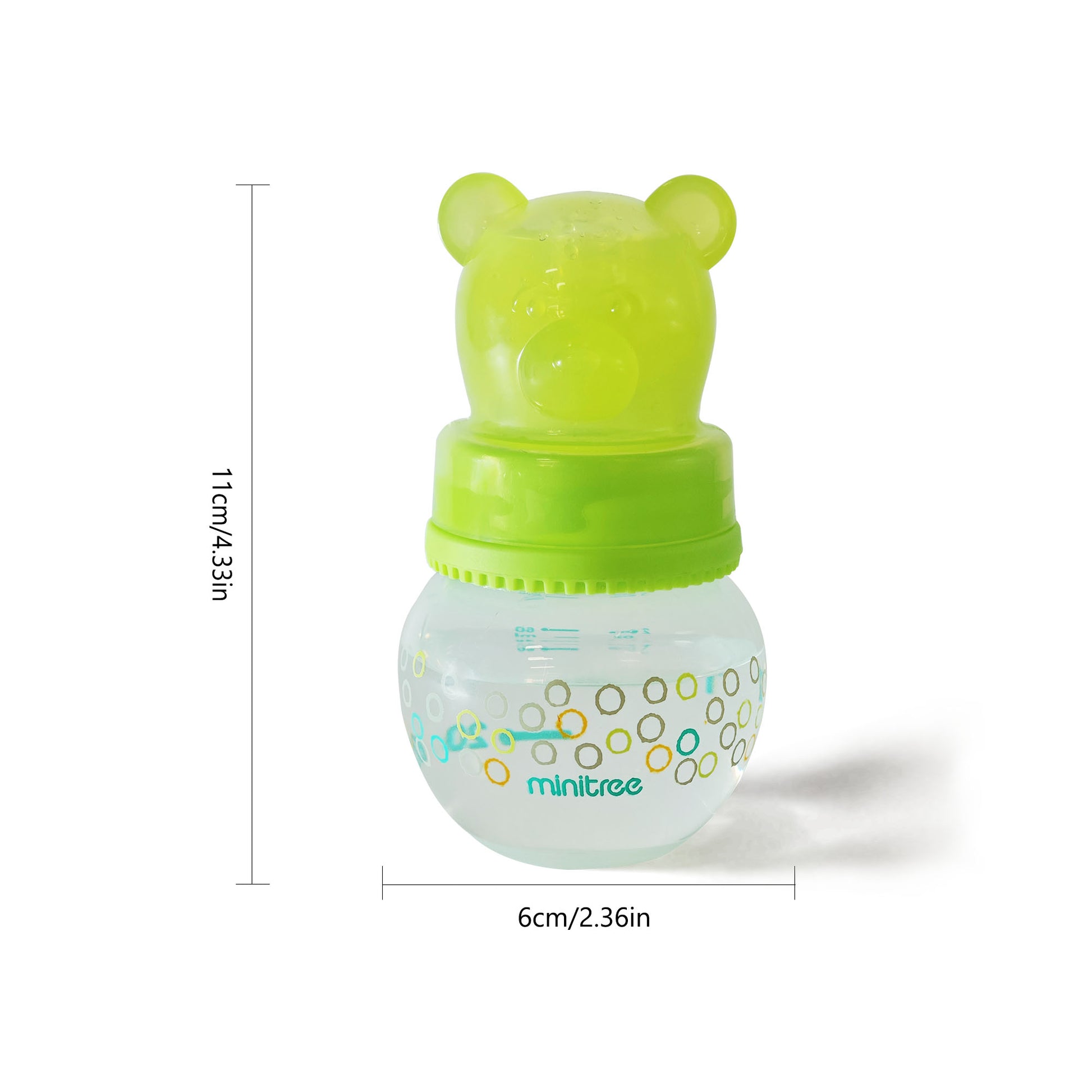 Flat Unique Bear Shape Bottle Cap Baby Feeder Newborn Standard Caliber PP Bottle 5