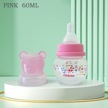 Flat Unique Bear Shape Bottle Cap Baby Feeder Newborn Standard Caliber PP Bottle 7