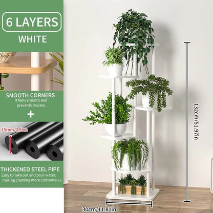Plant Stand Stand For Flowers Wooden Storage Shelf Indoor Display Stand Multiple Flower Pot Rack 4  6