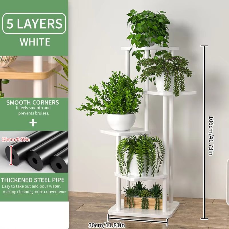 Plant Stand Stand For Flowers Wooden Storage Shelf Indoor Display Stand Multiple Flower Pot Rack 4  8