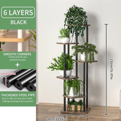 Plant Stand Stand For Flowers Wooden Storage Shelf Indoor Display Stand Multiple Flower Pot Rack 4  9