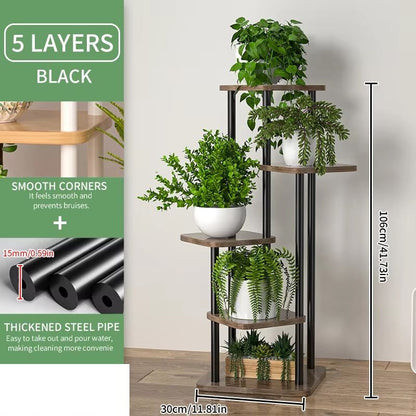 Plant Stand Stand For Flowers Wooden Storage Shelf Indoor Display Stand Multiple Flower Pot Rack 4  10
