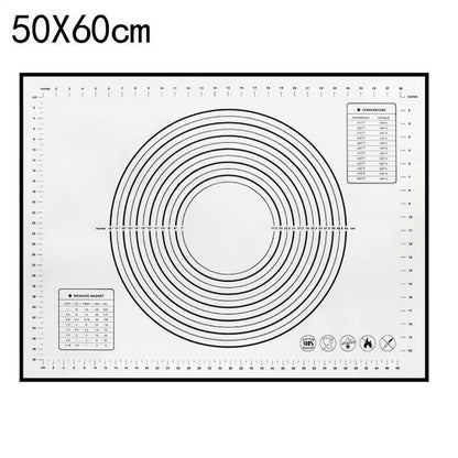 Premium Silicone Kneading  Rolling Dough Mat  Large NonStick Pastry Surface With Measurement Guides 10