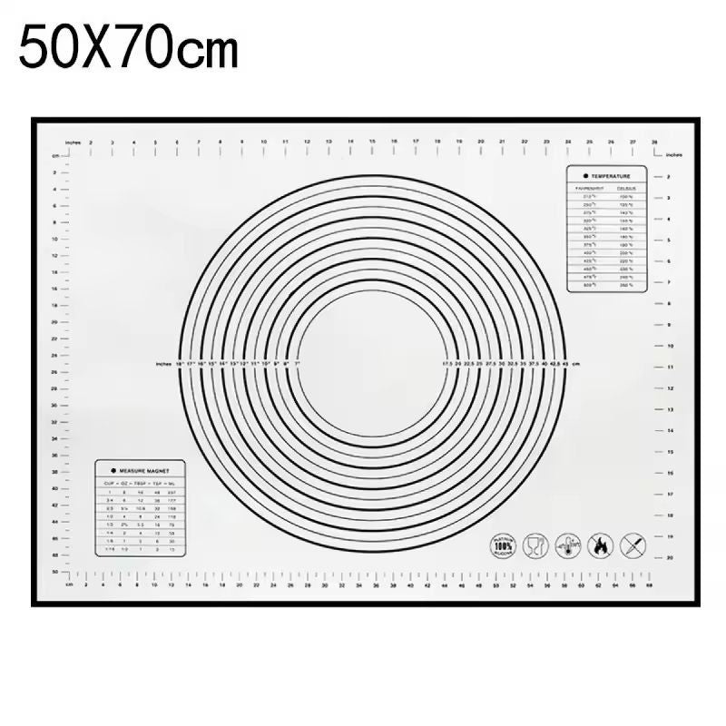 Premium Silicone Kneading  Rolling Dough Mat  Large NonStick Pastry Surface With Measurement Guides 12