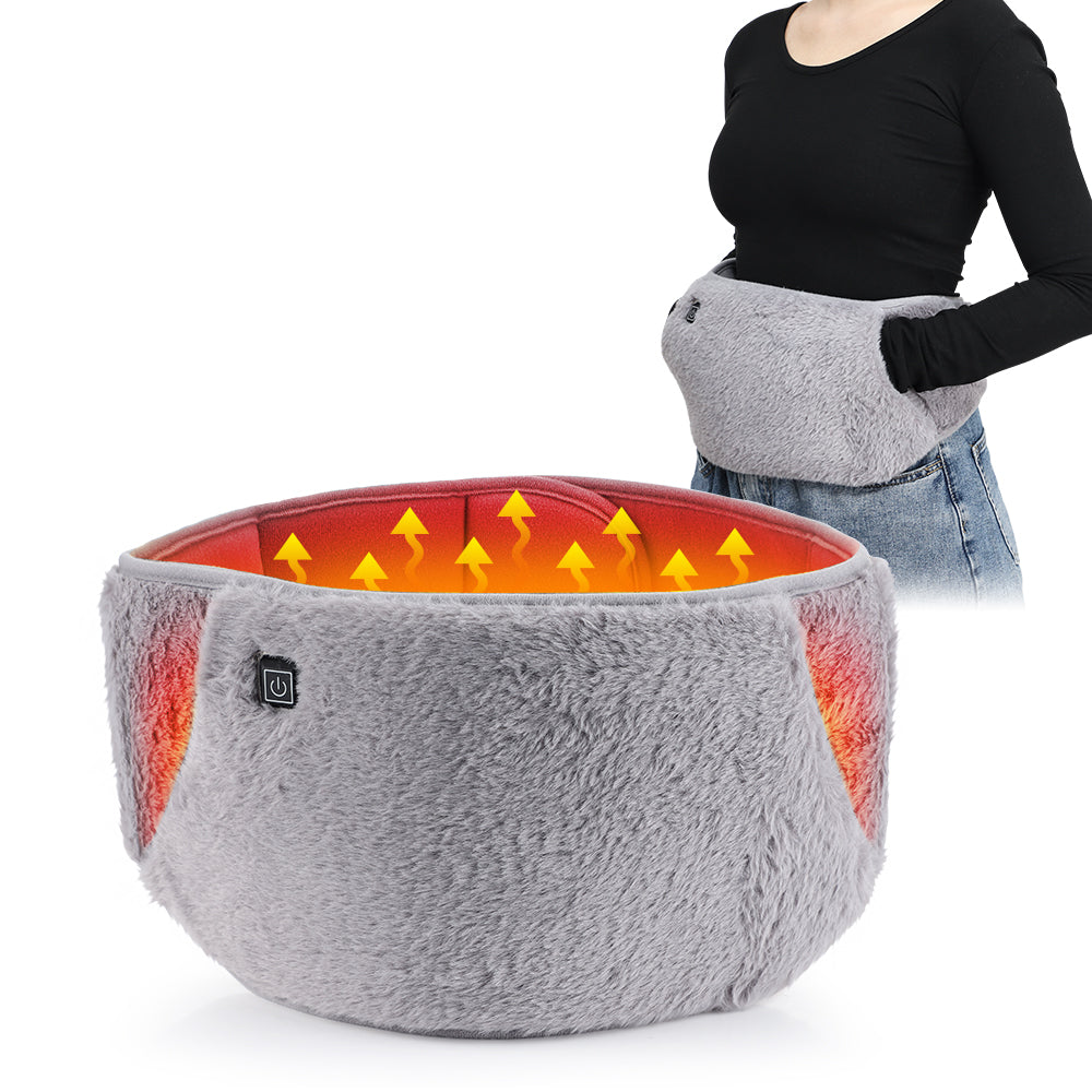 Winter Hot Compress Electric Heating Waist Belt, USB Hand Warmer Abdominal Lumbar Support, Soft Uterus Heater Wrap