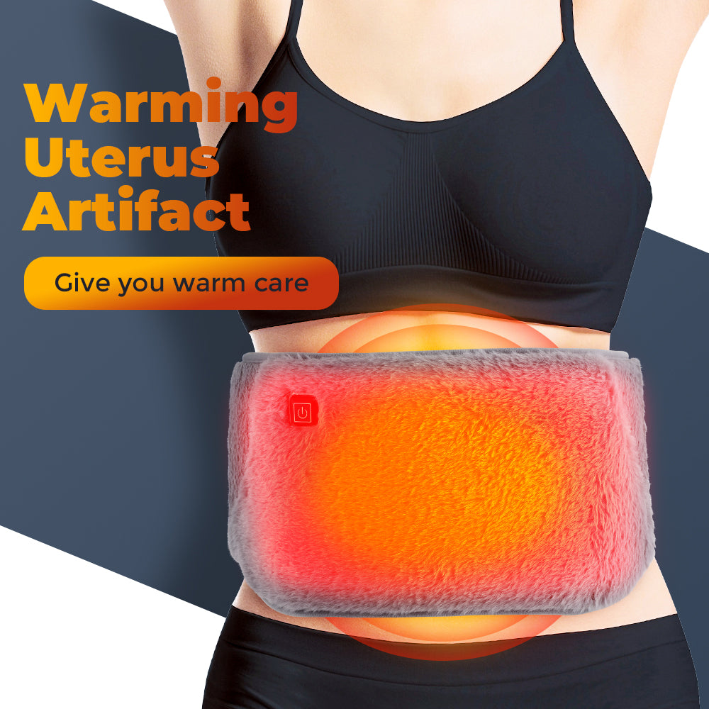 Winter Hot Compress Electric Heating Waist Belt, USB Hand Warmer Abdominal Lumbar Support, Soft Uterus Heater Wrap
