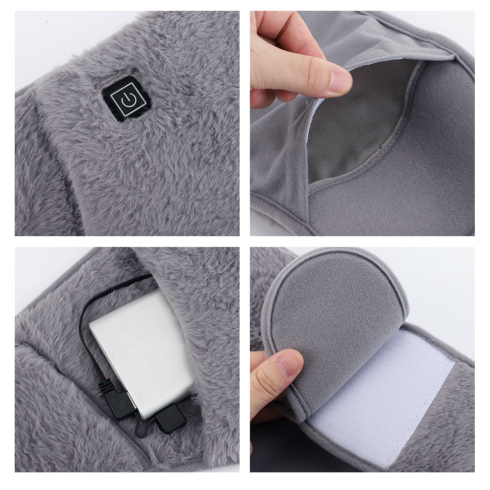 Winter Hot Compress Electric Heating Waist Belt, USB Hand Warmer Abdominal Lumbar Support, Soft Uterus Heater Wrap