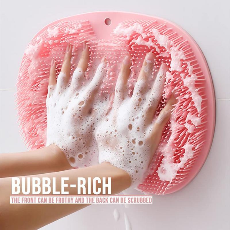 Silicone Shower Wall Mounted Scrubber Shower Massage Pad Shower Feet Wash Mat Washer Back Massage C 1
