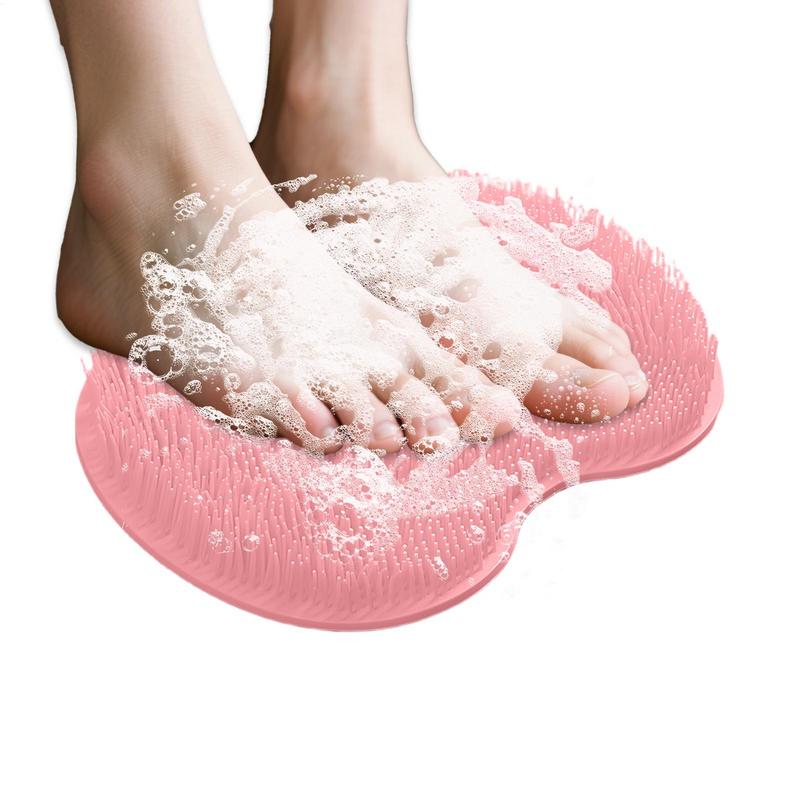 Silicone Shower Wall Mounted Scrubber Shower Massage Pad Shower Feet Wash Mat Washer Back Massage C 2