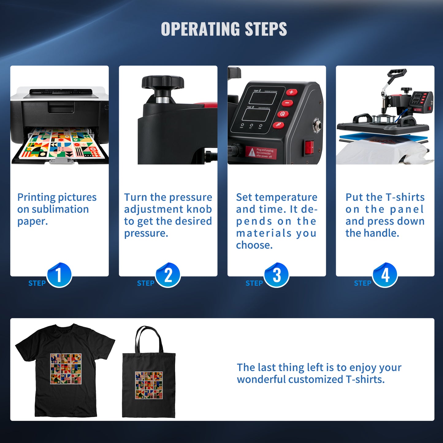 Transfer Printer, Digital Precise Temperature Control, Clamshell Sublimation, SucceBuy Heat Press Machine