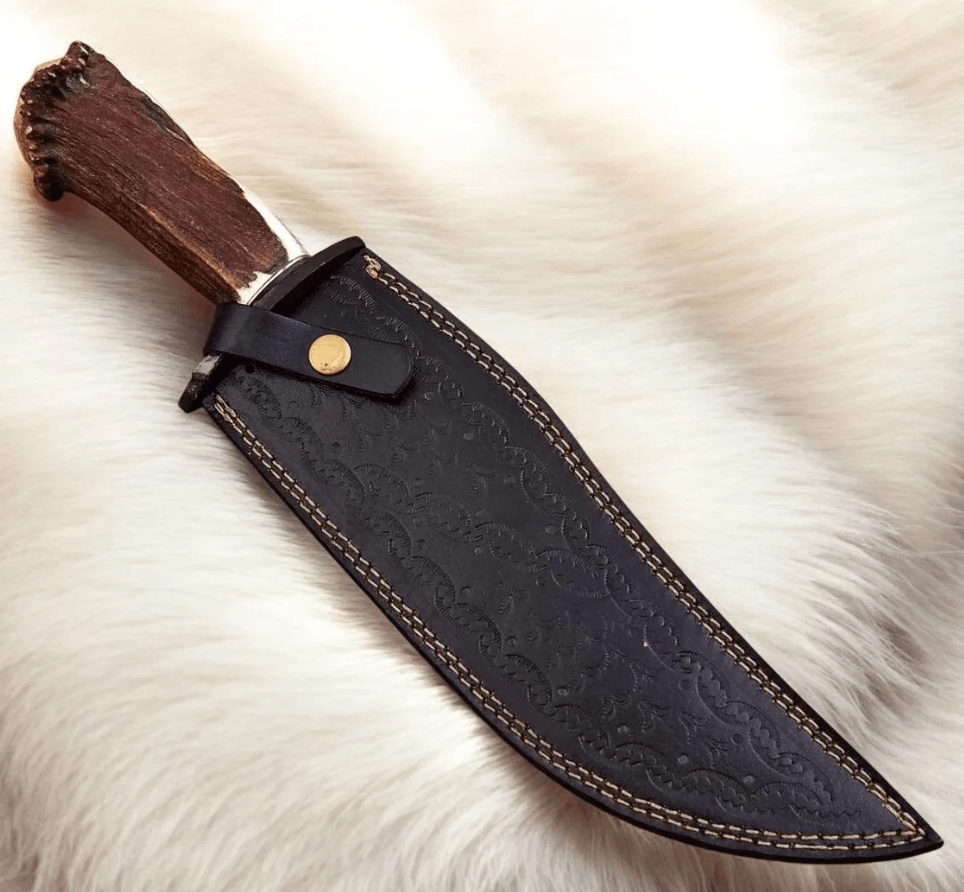 Buy Copper Damascus Hunting Bowie Knife