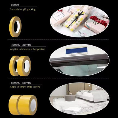 HighViscosity Transparent DoubleSided Fiber Tape  Waterproof Adhesive Mesh Roll 3