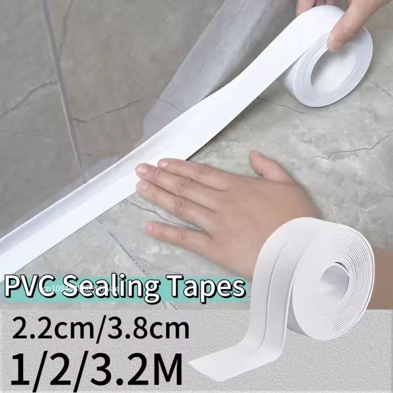 Self-Adhesive PVC Caulk Sealing Tape – Waterproof Kitchen & Bathroom Edge Strip