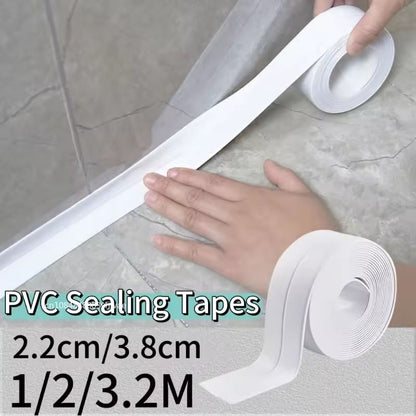 Self-Adhesive PVC Caulk Sealing Tape – Waterproof Kitchen & Bathroom Edge Strip
