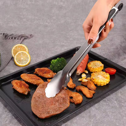 ProGrip Stainless Steel BBQ  Kitchen Tongs  NonSlip HeatResistant Food Handling Tool 1