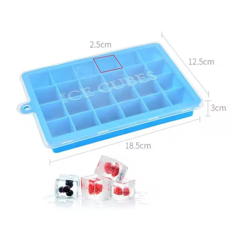 Venlohome Premium 24Cube Silicone Ice Tray With Lid  FoodSafe Ice  Drink Mold 2