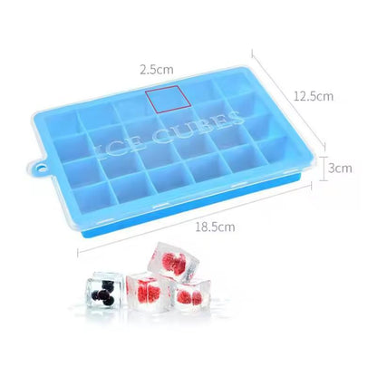 Venlohome Premium 24Cube Silicone Ice Tray With Lid  FoodSafe Ice  Drink Mold 2