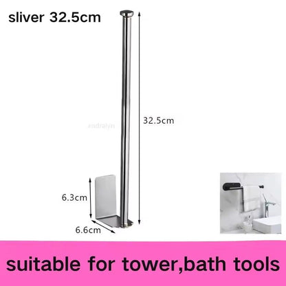 Stainless Steel SelfAdhesive Paper Towel Holder  NoDrill Toilet  Kitchen Roll Rack 15
