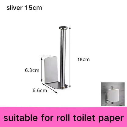 Stainless Steel SelfAdhesive Paper Towel Holder  NoDrill Toilet  Kitchen Roll Rack 13