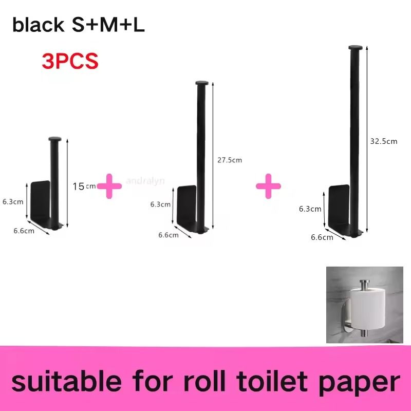 Stainless Steel SelfAdhesive Paper Towel Holder  NoDrill Toilet  Kitchen Roll Rack 12