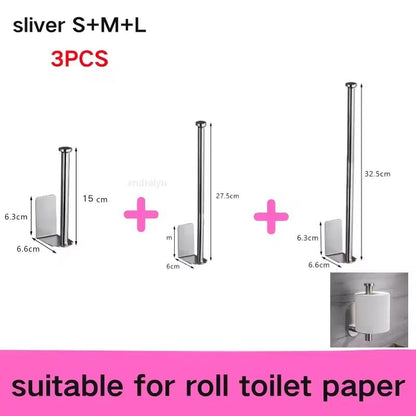 Stainless Steel SelfAdhesive Paper Towel Holder  NoDrill Toilet  Kitchen Roll Rack 19