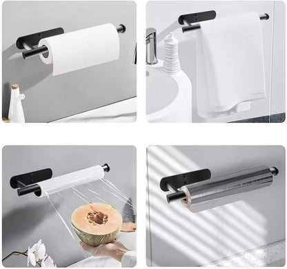 Stainless Steel SelfAdhesive Paper Towel Holder  NoDrill Toilet  Kitchen Roll Rack 1