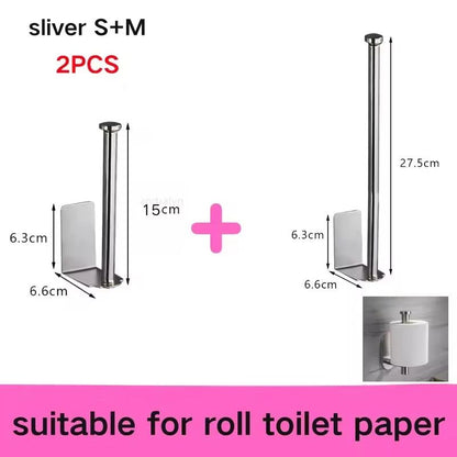 Stainless Steel SelfAdhesive Paper Towel Holder  NoDrill Toilet  Kitchen Roll Rack 17