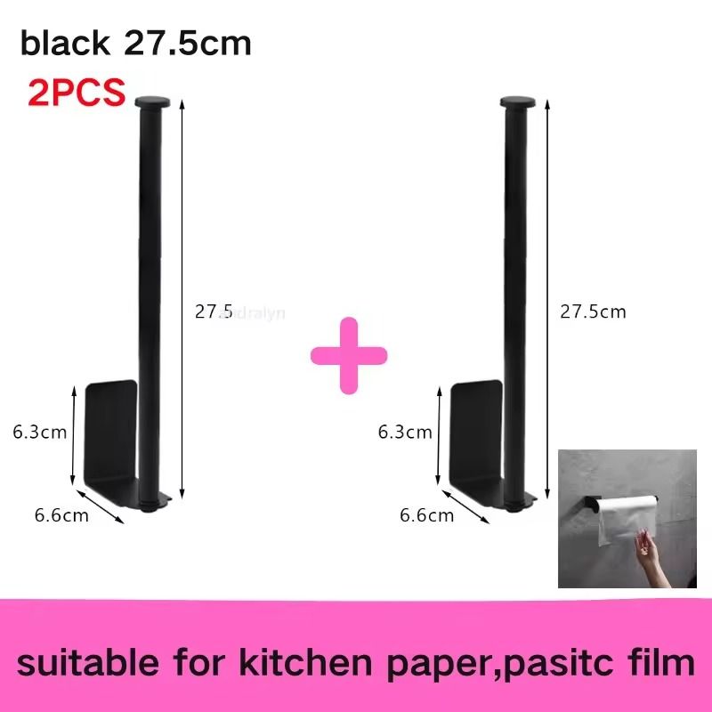 Stainless Steel SelfAdhesive Paper Towel Holder  NoDrill Toilet  Kitchen Roll Rack 11