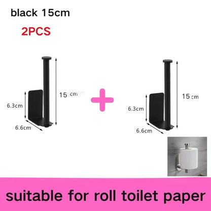 Stainless Steel SelfAdhesive Paper Towel Holder  NoDrill Toilet  Kitchen Roll Rack 9