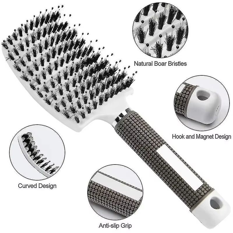 SmoothDetangle Boar  Nylon Scalp Massage Hair Brush 2