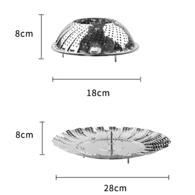 CompactFold StainlessSteel Steam Basket  MultiPurpose Food  Vegetable Steamer 7