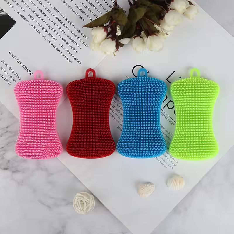 Silicone Kitchen Scrubber Brush  Gentle  Effective Pot Pan Cleaner 1
