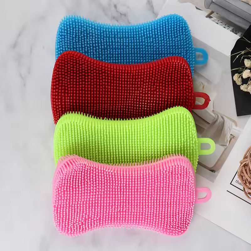Silicone Kitchen Scrubber Brush  Gentle  Effective Pot Pan Cleaner 2