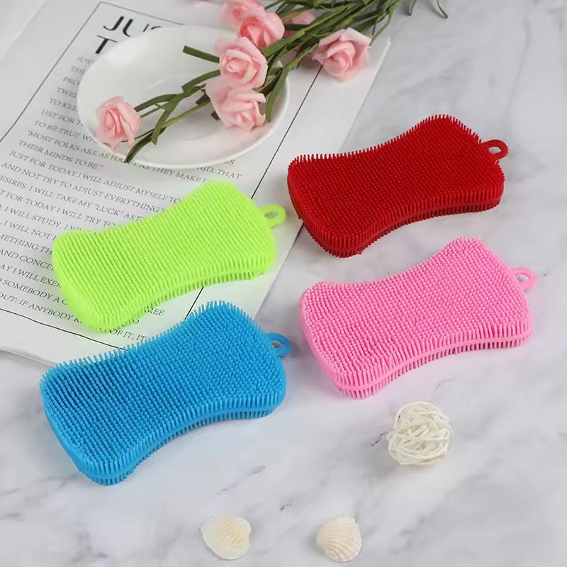 Silicone Kitchen Scrubber Brush  Gentle  Effective Pot Pan Cleaner 3