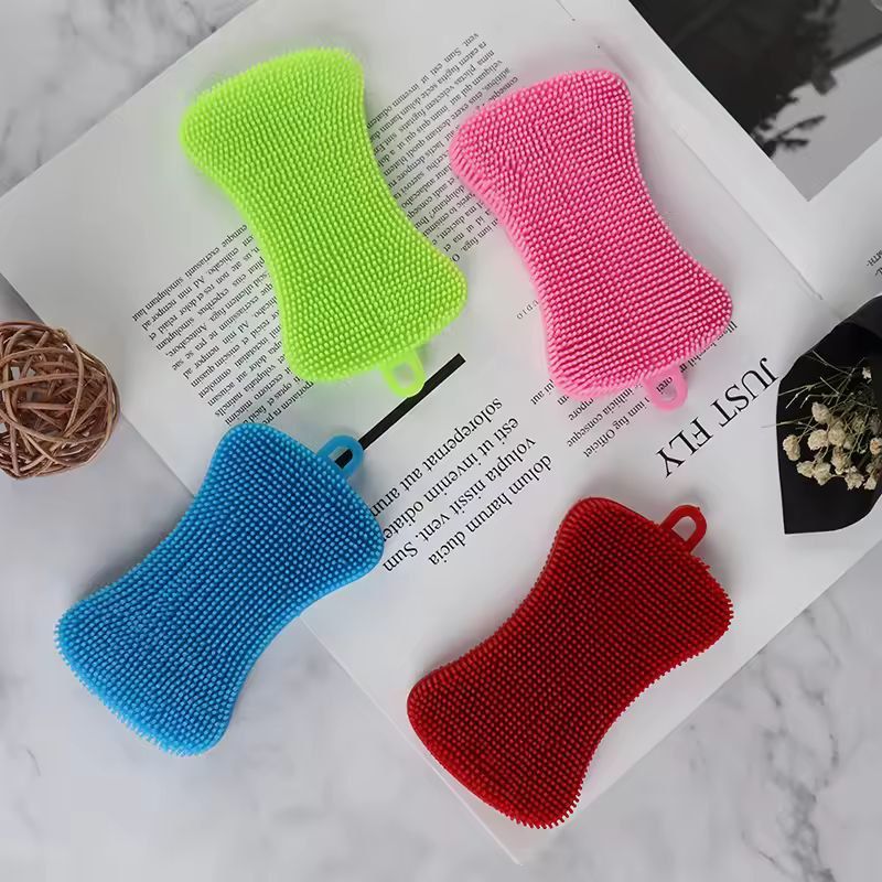 Silicone Kitchen Scrubber Brush  Gentle  Effective Pot Pan Cleaner 4