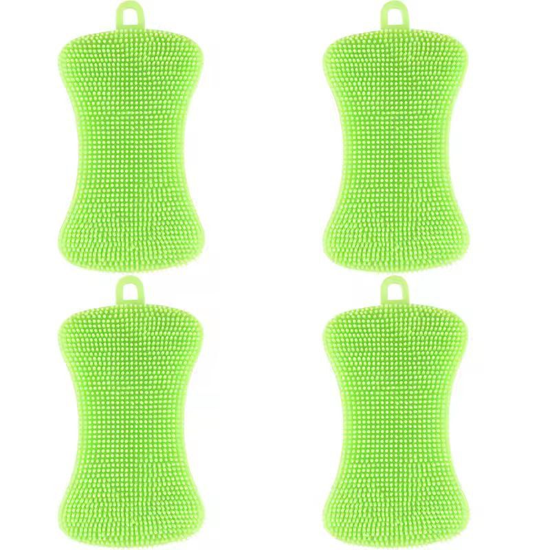 Silicone Kitchen Scrubber Brush  Gentle  Effective Pot Pan Cleaner 15