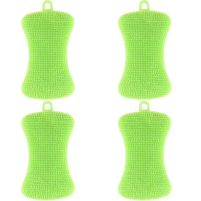 Silicone Kitchen Scrubber Brush  Gentle  Effective Pot Pan Cleaner 15