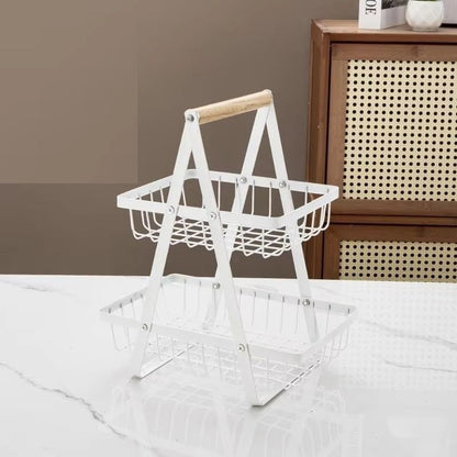 New Portable Iron Kitchen Storage Rack Multilayer Snack Storage Shelf Multifunctional Fruit Basket  5