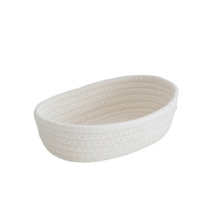 Desktop Sundries Organize Boxs Nordic Cotton Rope Woven Storage Key Cosmetics Storage Box Basket 3