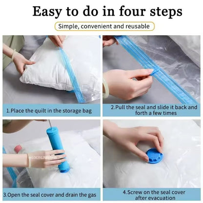 Vacuum Seal Storage Bags  SpaceSaving Clothes  Blanket Organizer Bags 1