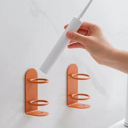 Multi Functional Toothbrush Holder Metal Material Bathroom Organiser No Drilling Wall Mounted Toile 4