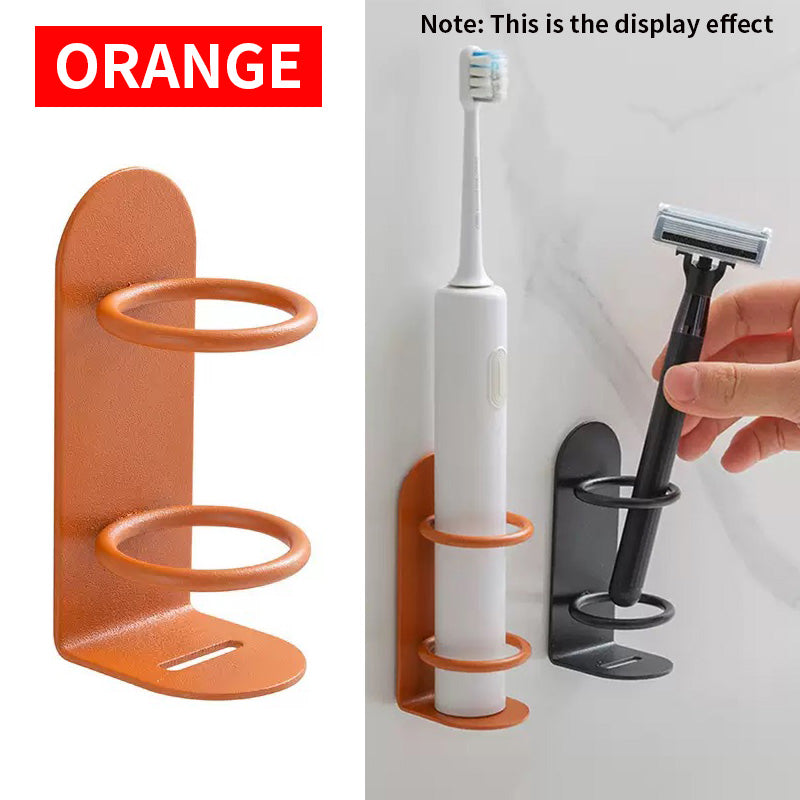 Multi Functional Toothbrush Holder Metal Material Bathroom Organiser No Drilling Wall Mounted Toile 5